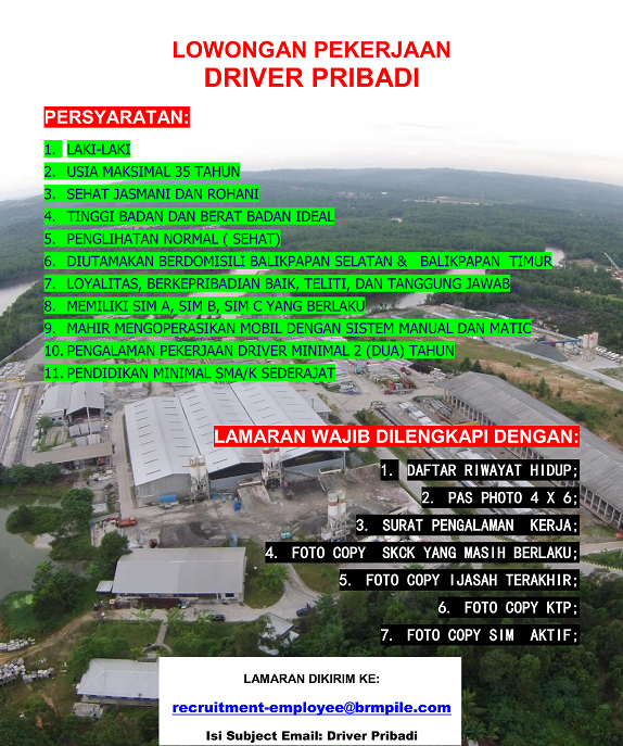 Lowongan Driver : Lowongan Kerja Driver Indomaret Pekanbaru, Provinsi